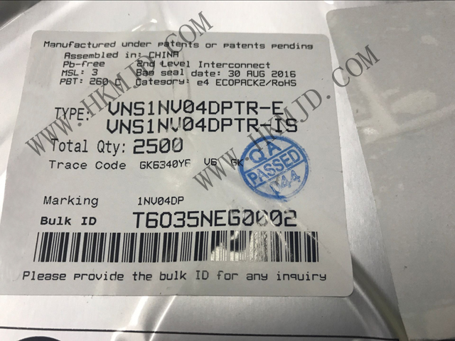 ST VNS1NV04DPTR PMIC - 配電開關(guān)、負(fù)載驅(qū)動(dòng)器 VNS1NV04