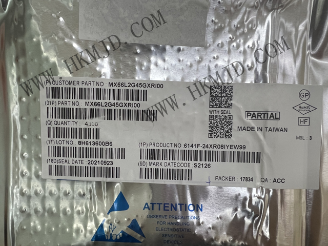 全新原裝 MXIC MX66L2G45GXRI00 串行NOR閃存 2Gb SPI - 四 I/O，DTR