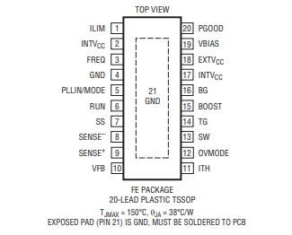 LINEAR(凌特) LTC3769EFE 60V、低 IQ、同步升壓型轉(zhuǎn)換器控制器