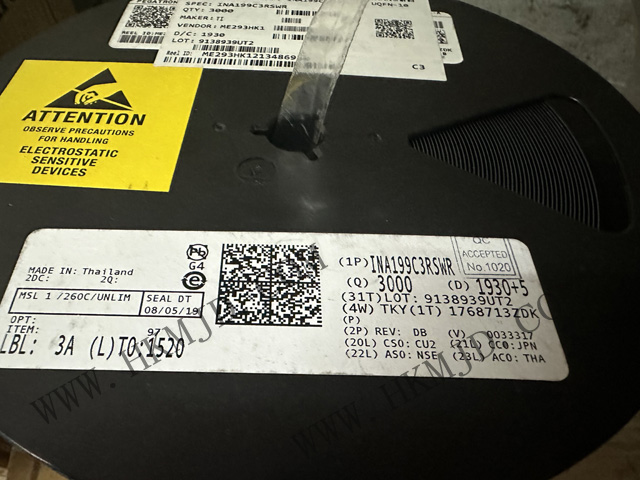 原裝出售TI INA199C3RSWR 26V，雙向電流感應(yīng)放大器 10-UQFN -40 至 125