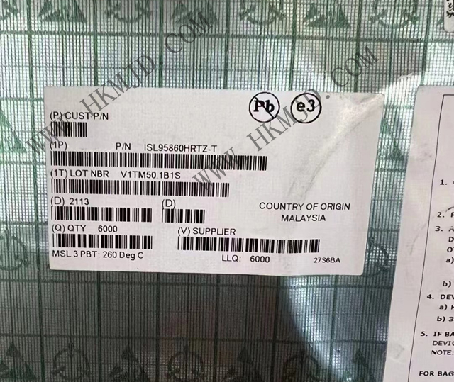ISL95860HRTZ 一款多相3+0核心控制器（ IMVP9、32TQFN）