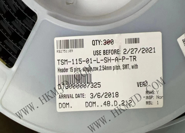 供應（Samtec）TSM-115-01-L-SH-A-P-TR 連接器 15POS 2.54MM