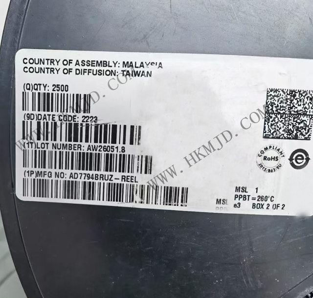 供應 ADI AD7794BRUZ 6 通道低噪聲低功耗 24 位模數(shù)轉(zhuǎn)換器