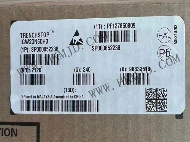 【分銷英飛凌IGBT晶體管】IGW20N60H3 600 V，20 A IGBT 分立式，采用 TO-247 封裝